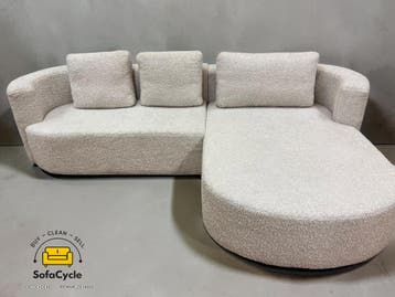 Hoekzetel wit in teddystof met slaapfunctie – overstock, Verzenden