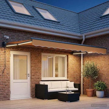 vidaXL Elektrisch Uitschuifbare Zonneluifel Zand, Tuin en Terras, Zonneschermen, Verzenden, Nieuw