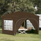 vidaXL Pop-up Feesttent 290 x 290 x 245 cm Taupe, Verzenden, Nieuw
