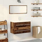 vidaXL Wastafel kabinet voor de badkamer Oud Hout 80 x 38,5, Verzenden, Nieuw