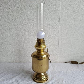 D.H.R.- De Haan Rotterdam - Olielamp - Messing, Koper, Glas