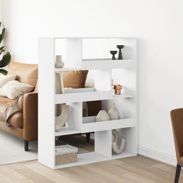 vidaXL Boekenkast 100x33x125,5 cm bewerkt hout wit, Verzenden