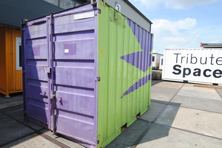 10ft opslagcontainer met stelling HS-1542, Articles professionnels, Machines & Construction | Abris de chantier & Conteneurs, Enlèvement ou Envoi