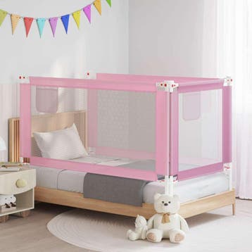 vidaXL Bedhekje peuter 160x25 cm stof roze, Verzenden