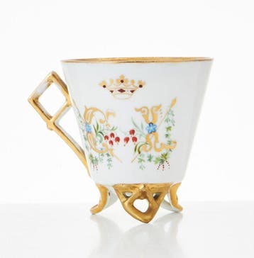 Lovenhjelm Porcelain Armorial Chocolate Cup Coat Of Arms -