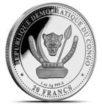 Congo. 20 Francs 2024 – Prehistoric: Utahraptor – 1 oz, Postzegels en Munten