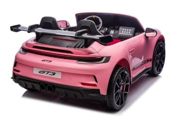 Kinderauto PORSCHE GT3 Roze  2 zitter, Mp4, leder, FM, BT, Ophalen of Verzenden, Nieuw