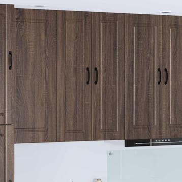 vidaXL Wandkast PORTO Bruin Eiken 30 x 31 x 100 cm Bewerkt, Verzenden