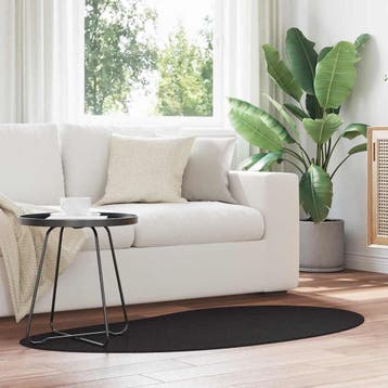 vidaXL Tapijt HUARTE Zwart 80 x 150 cm Polyester, Verzenden