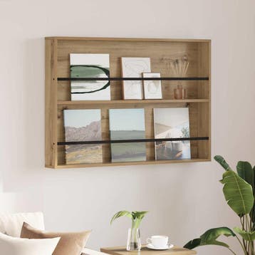 vidaXL Tijdschriftenrek Artisan Eiken 100 x 12 x 70 cm, Verzenden