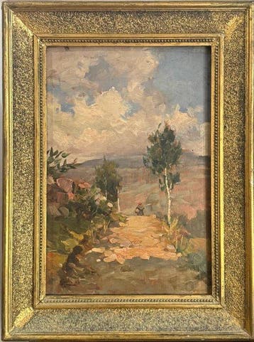 Luigi Gioli (1854-1947) - Paesaggio Toscano