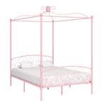 vidaXL Hemelbedframe metaal roze 120x200 cm, Huis en Inrichting, Verzenden, Nieuw