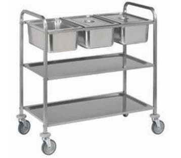 Serveerwagen | RVS | 3x GN 1/1 | 2 Niveaus |, Verzenden, Nieuw in verpakking