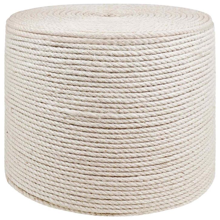 vidaXL Jute Touw 8 mm Wit 100% Tossa jute, Bricolage & Construction, Quincaillerie & Fixations, Envoi