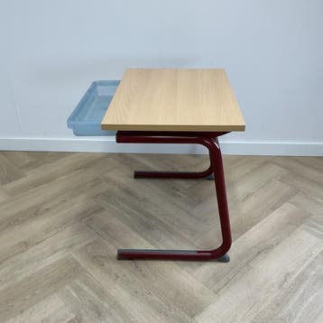 Eromes schooltafel (rode stip) | nieuwblad beuken blad, Huis en Inrichting, Tafelonderdelen, Gebruikt