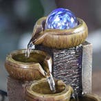 Mini Sier Waterval Feng Shui - LED Fontein Decor Ornament, Verzenden, Nieuw