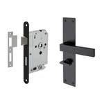 Deurbeslag set Nova op schild met toilet-/badkamer sluiti..., Ophalen of Verzenden, Klink of Kruk