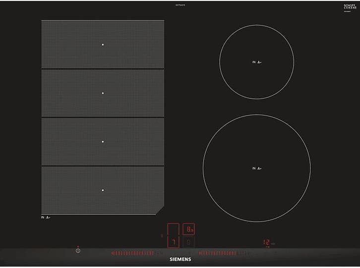Siemens -  Kookplaat Inbouw Breedte 71 Cm - Zwart, Elektronische apparatuur, Kookplaten, Inbouw, Inductie, Nieuw, Verzenden