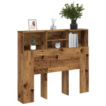 vidaXL Hoofdbordkast 120x19x103,5 cm bewerkt hout oud, Verzenden, Nieuw