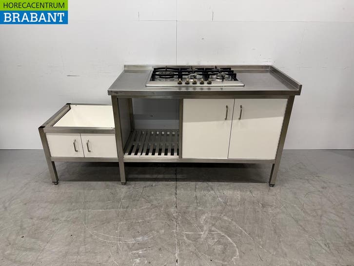 RVS Werkkast Kast met 4 Deuren 196,5 x 70 x 89 cm GAS Horeca, Zakelijke goederen, Horeca | Keukenapparatuur, Ophalen of Verzenden
