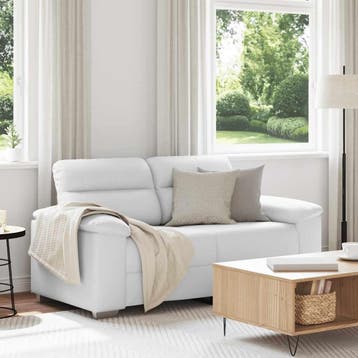 vidaXL 2-zitsbank / zetel wit 160x81x84 cm kunstleer, Huis en Inrichting, Zetels | Zetels, Verzenden, Nieuw