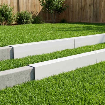 vidaXL Afdekprofiel voor tuinranden 10 st 100 x 6 x 15 cm, Verzenden, Nieuw