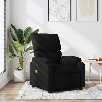 vidaXL Massagestoel met zwarte stof, Maison & Meubles, Fauteuils, Verzenden