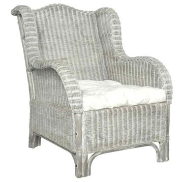 Rattan Stoel Grijs -43% | Retour Deal | Sla nu toe!, Huis en Inrichting, Stoelen, Verzenden, Nieuw, Riet of Rotan, Tijdloos