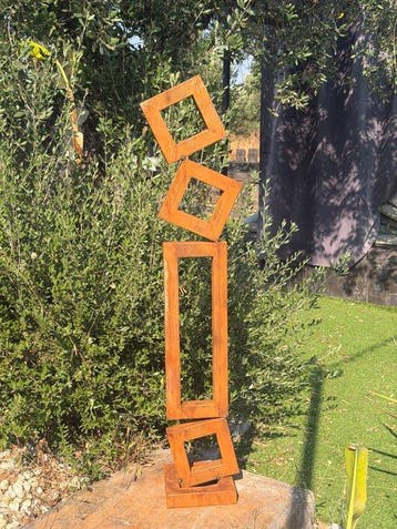 Ana Lucia B.M - Sculpture Corten - XXL - NO Reserve, Antiquités & Art
