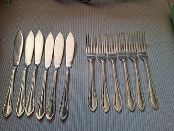 J. H. Potter - Visbestekset voor 6 personen (12) - Staal,