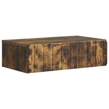 vidaXL Wandgemonteerde Zijtafel Gerookt eiken 59 x 34,5 x 17, Verzenden