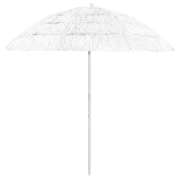 vidaXL Strandparasol Hawaï 240 cm wit, Tuin en Terras, Verzenden, Nieuw