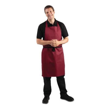 Whites halterschort bordeaux | Polyester/katoen  |, Verzenden, Nieuw in verpakking
