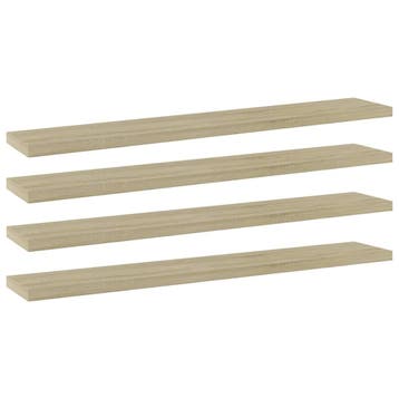 vidaXL Wandschappen 4 st 60x10x1,5 cm spaanplaat sonoma, Huis en Inrichting, Woonaccessoires | Wandplanken en Boekenplanken, Verzenden