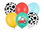 Ballonnen Boerderij Mix 30cm 6st, Hobby en Vrije tijd, Verzenden, Nieuw