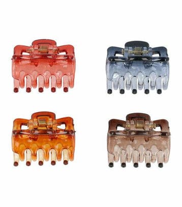 Haarspeld Haarklemmen 3cm – Recht – Bruin Blauw Rood – Set, Nieuw