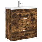 vidaXL Badkamermeubel Set Gerookt eiken 81 x 40 x 84,5 cm, Huis en Inrichting, Tafels | Kaptafels, Verzenden, Nieuw