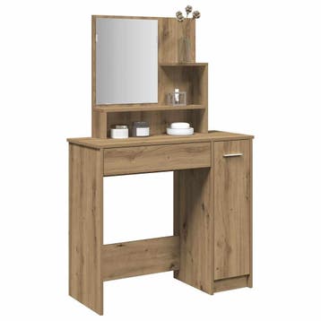 vidaXL Kaptafel met spiegel 86,5x35x136 cm artisanaal, Verzenden