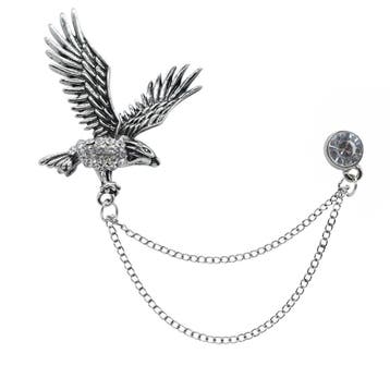 Fako Bijoux - Broche - Adelaar - Kristal - 35x40mm -, Verzenden