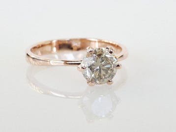 Bague de fiançailles - 14 carats Or rose - 1.16ct. tw.