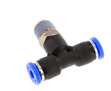 5/32 X 1/8 NPT T En Ligne Push-In Raccord Avec Filetage, Verzenden