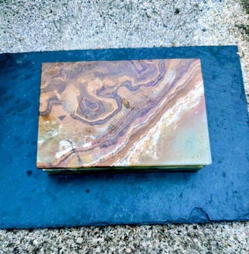 Sieradendoos - Onyx - 60s, Antiquités & Art