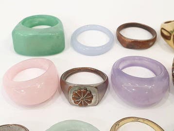 brons, aluminium, kunststof, zilver - Ring - vintage