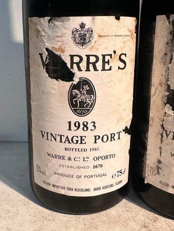 1983 Warres - Vintage Port - Embouteillé en 1985 - Porto -, Collections, Vins