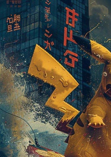 Giuliart2025 - Pokemon in a famous Kanagawa wave #1, Nieuw