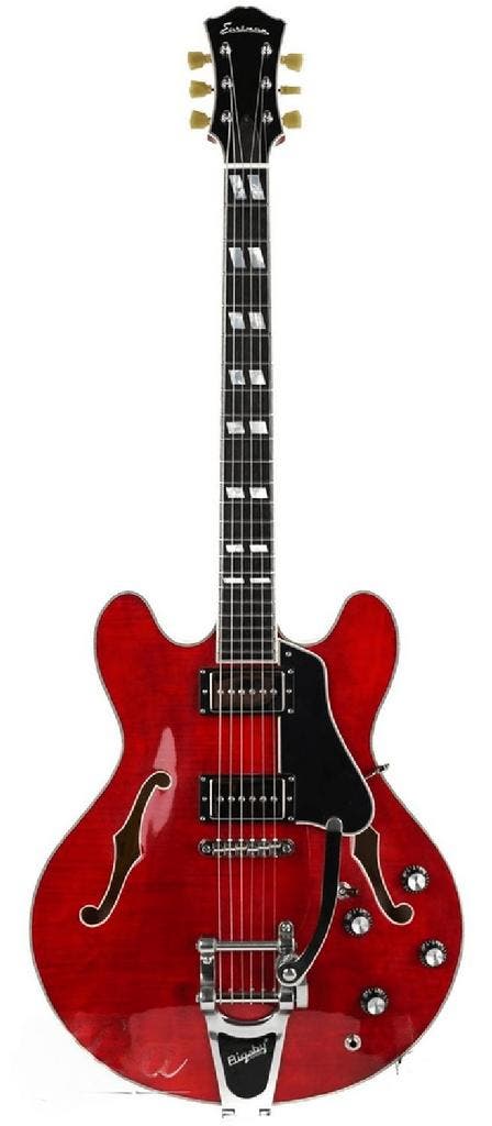 Eastman T486B Cherry Red Bigsby, Muziek en Instrumenten, Snaarinstrumenten | Gitaren | Elektrisch, Verzenden