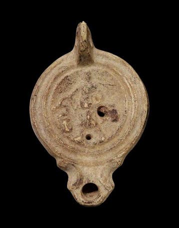 Oud-Romeins Terracotta - Romeinse olielamp - Diana de