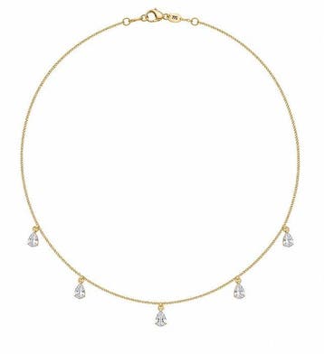 Collier - 18 carats Or jaune - 0.75ct. tw. Diamant, Bijoux, Sacs & Beauté