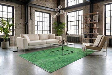 Groene vintage - Vloerkleed - 260 cm - 180 cm -, Huis en Inrichting, Stoffering | Tapijten en Vloerkleden, Nieuw