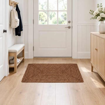 vidaXL Gebied Tapijt Grijs 60 x 110 cm Jute, Verzenden